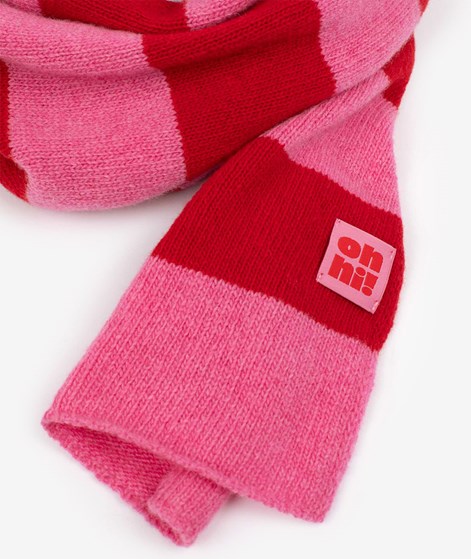 KAUF DICH GLÜCKLICH Schal Pink Rot Breite Streifen
