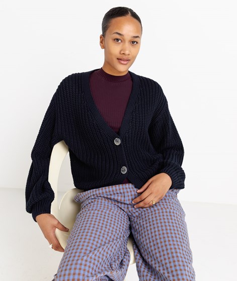 JAN N JUNE Lena Chunky Cardigan Dunkelblau