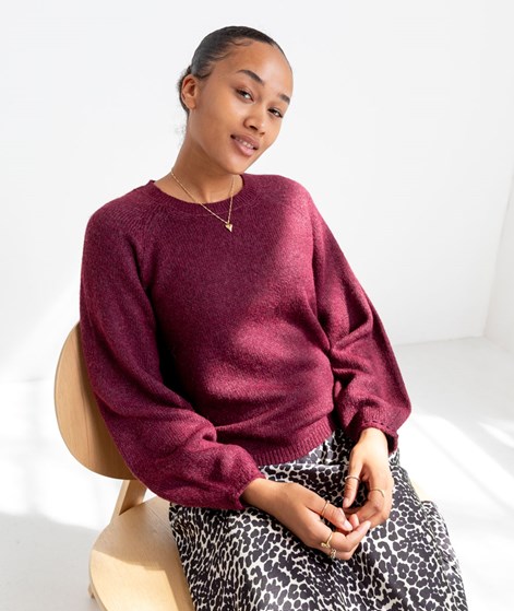 VILA VISapna O-Neck Pullover Weinrot