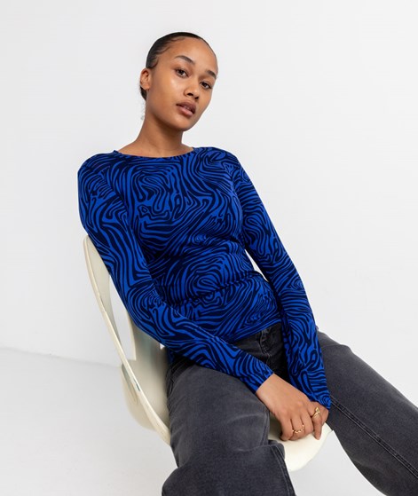 KAUF DICH GLÜCKLICH Longsleeve Abstrakt gemustert aus Viskose (LENZING™ ECOVERO™)