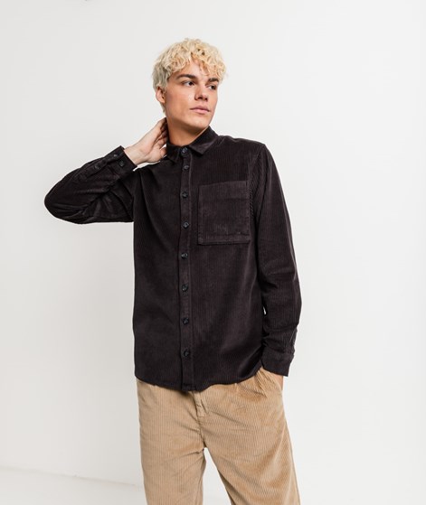 KAUF DICH GLÜCKLICH Hemd Dunkelgrau aus Bio-Baumwolle
