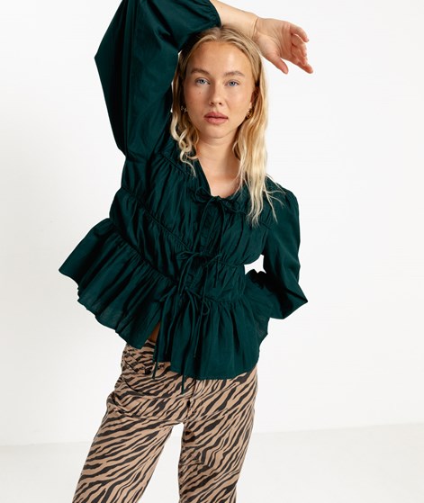 YAS YASEbba Bluse Petrolgrün