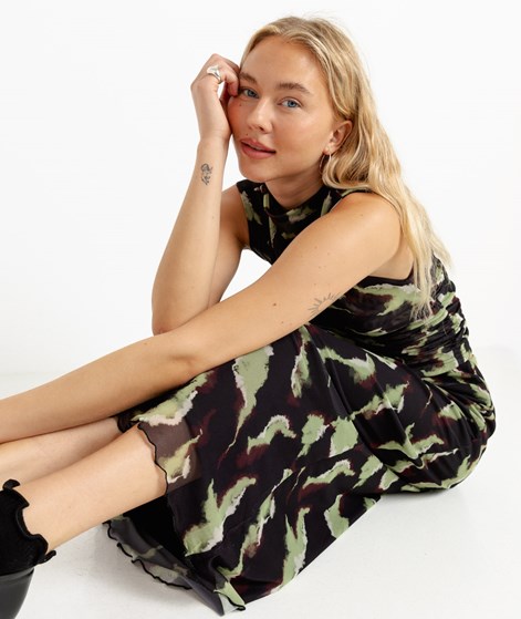 JAN N JUNE Smuk Mesh Maxi Rock mehrfarbig gemustert