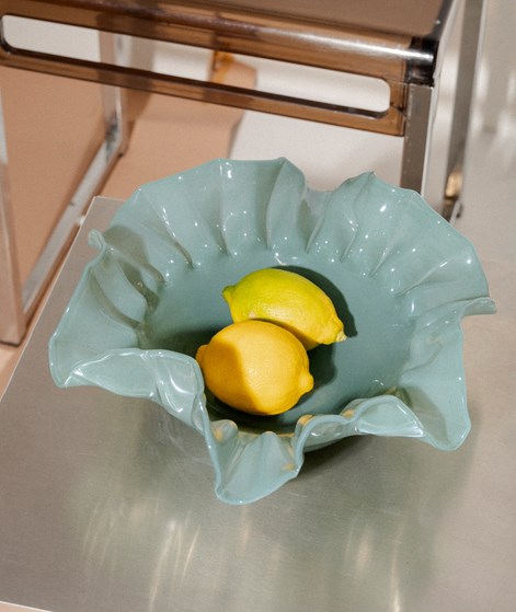 MADAM STOLTZ Glas Schale (28x10) Grün