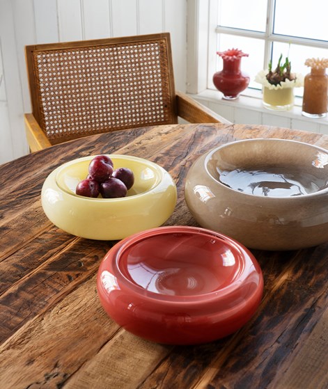 MADAM STOLTZ Glas Schale (26x10) Rot