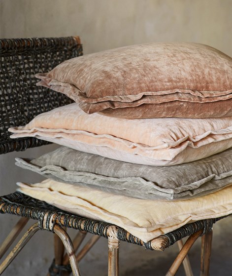 MADAM STOLTZ Samt Kissenbezug (45x45) Gelb