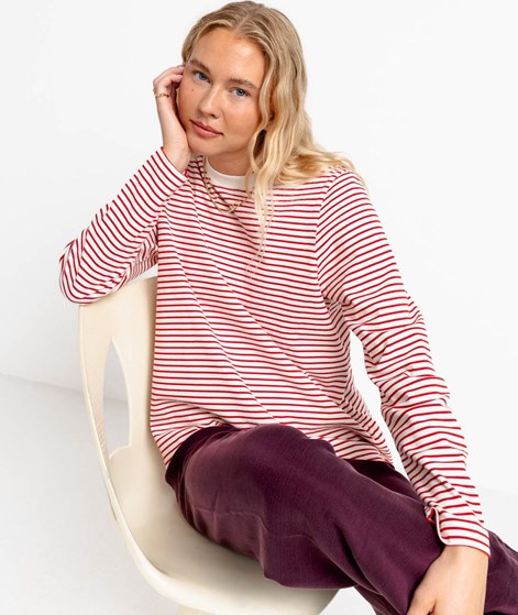 DARIADÉH Rana Striped Longsleeve Creme Rot