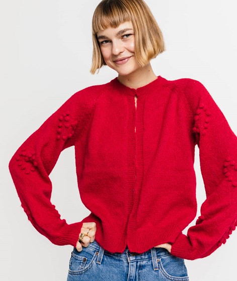 VILA VIMerit O-Neck Cardigan Rot