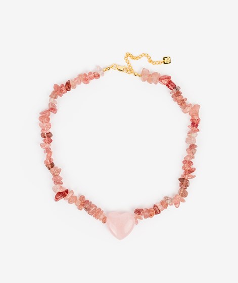 KAUF DICH GLÜCKLICH Kette Rosenquarz Rosa