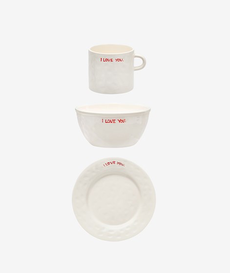 ANNA + NINA I love you Keramik (3er-Set) Weiß