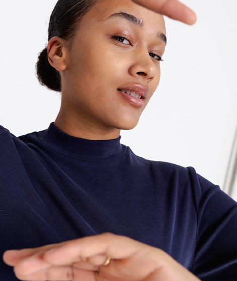 KAUF DICH GLÜCKLICH Longsleeve Turtleneck Dunkelblau