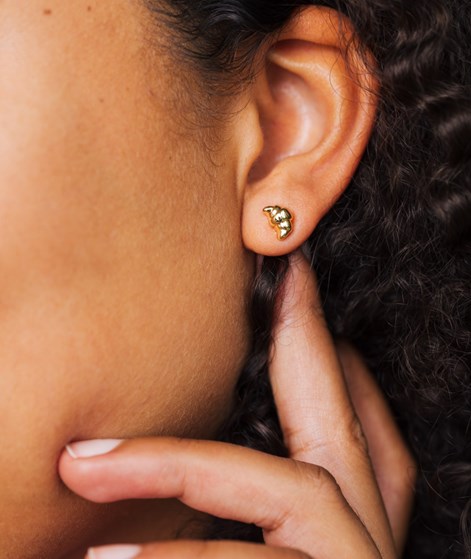 KAUF DICH GLÜCKLICH Ohrringe Gold Croissant