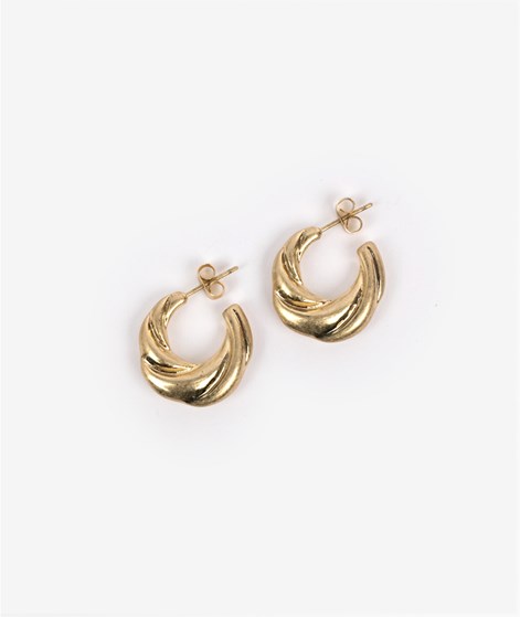 KAUF DICH GLÜCKLICH Ohrringe Gold Geschwungene Creolen