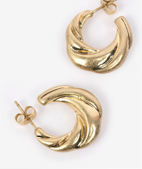 KAUF DICH GLÜCKLICH Ohrringe Gold Geschwungene Creolen