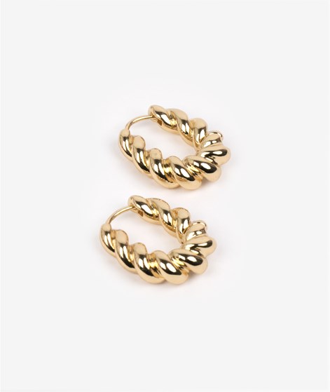 KAUF DICH GLÜCKLICH Ohrringe Gold Gezwirbelt