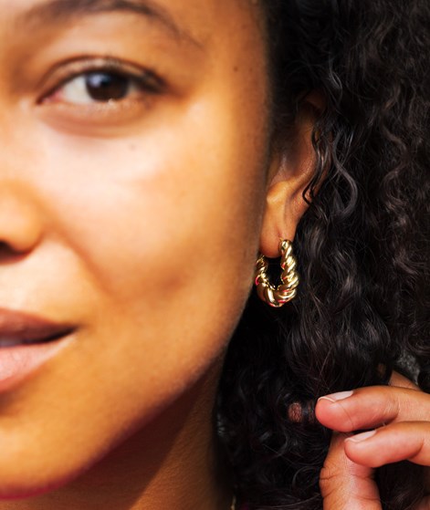 KAUF DICH GLÜCKLICH Ohrringe Gold Gezwirbelt