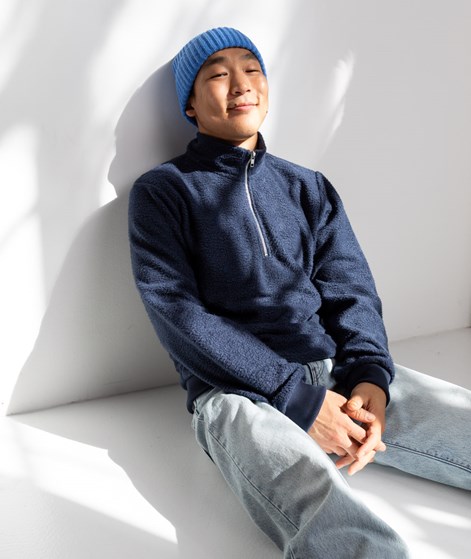 KAUF DICH GLÜCKLICH Sweater Blau aus recyceltem Polyester