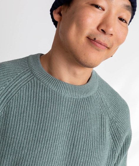 NOWADAYS Half Stitch Raglan Pullover Mintgrün