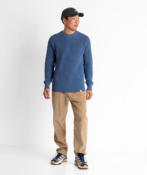NOWADAYS Half Stitch Raglan Pullover Blau