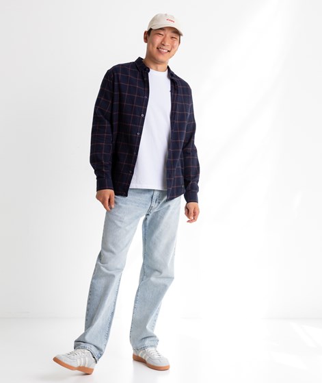 NOWADAYS Kent Check Hemd Blau