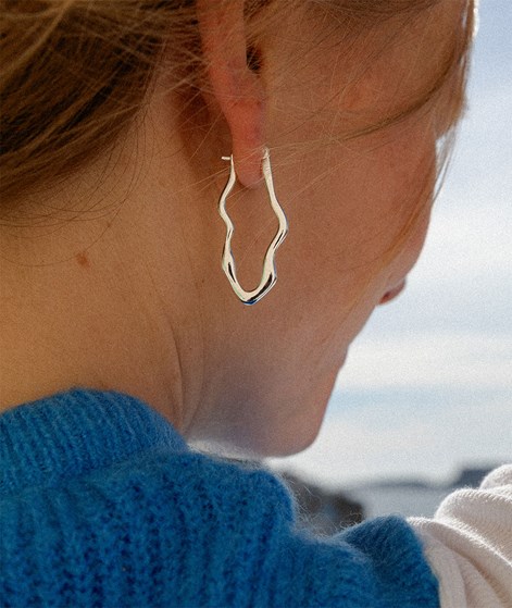 KAUF DICH GLÜCKLICH Verbogene Ohrringe Silber