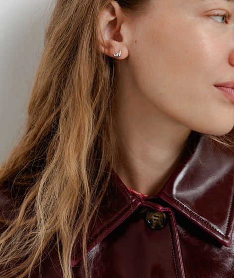 KAUF DICH GLÜCKLICH Ohrringe Silber Croissant