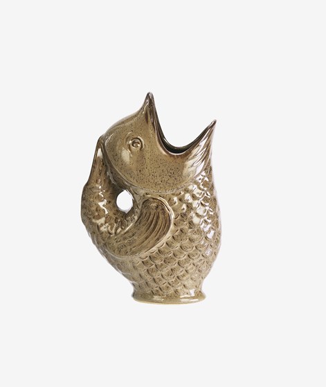 MADAM STOLTZ Steingut Vase  Beige