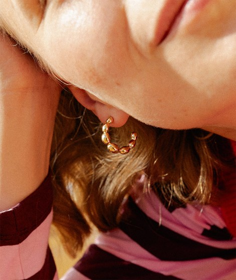 EBBA Ohrringe Abgerundet Gold