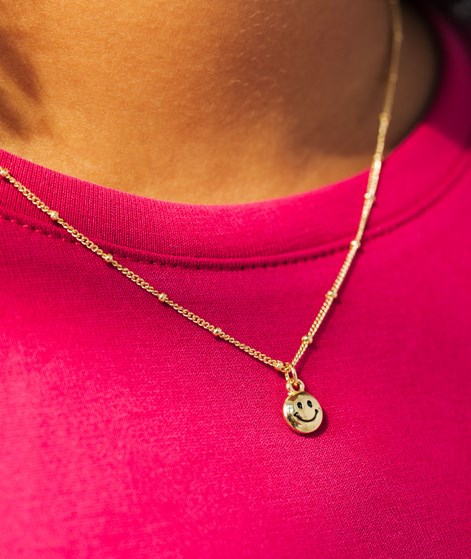 EBBA Kette Smiley Anhänger Gold