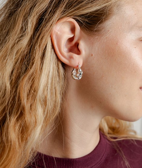 EBBA Ohrringe Geflochten Silber