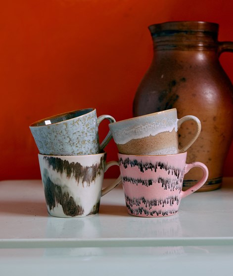 HKLIVING 70s Ceramics: Cappuccino (4er-Set)