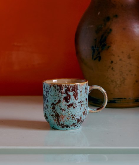 HKLIVING 70s Ceramics: Café Tasse Blau