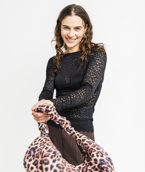 VILA VIRomina Boatneck Longsleeve Schwarz