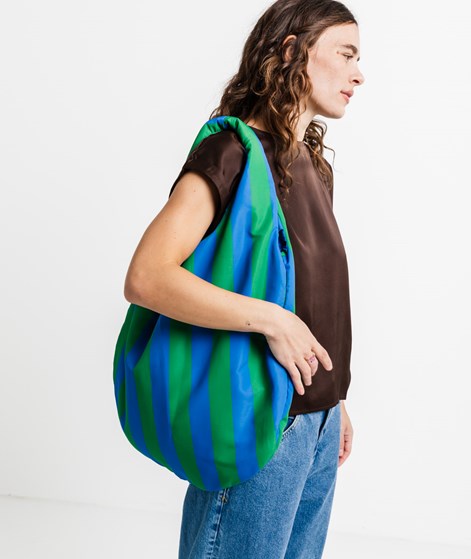 YUKU Shopper Blau Grün gestreift