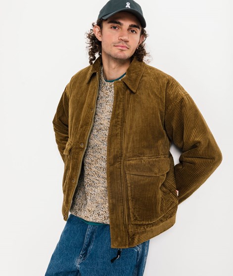 REVOLUTION Padded Corduroy Jacke Braun