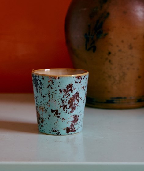 HKLIVING 70s Ceramics: Coffee Becher Blau
