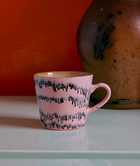 HKLIVING 70s Ceramics: Cappuccino Tasse Rosa