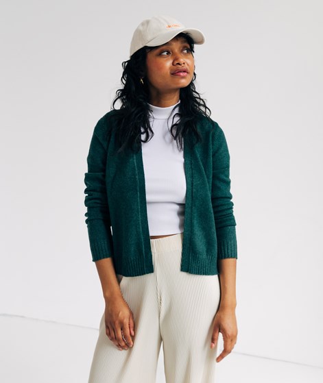 VILA VIRil Short Knit Cardigan Dunkelgrün