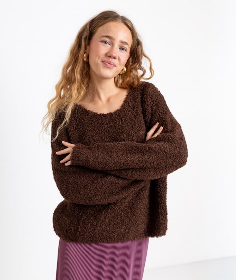 KAUF DICH GLÜCKLICH Teddy Pullover Braun