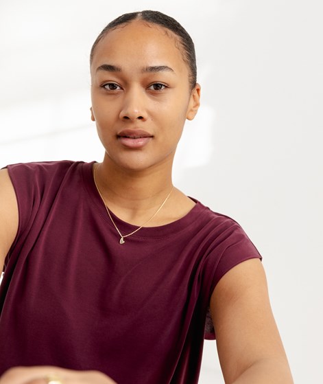 KAUF DICH GLÜCKLICH T-Shirt Bordeaux aus Modal (TENCEL™)