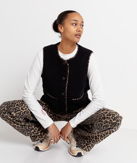 VILA VIAda Teddy Weste Schwarz