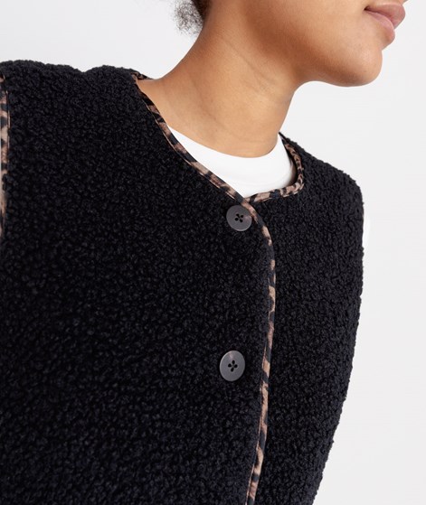 VILA VIAda Teddy Weste Schwarz