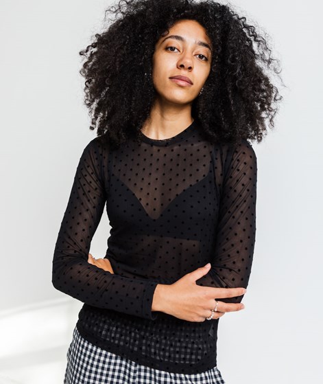KAUF DICH GLÜCKLICH Longsleeve Punkte Schwarz