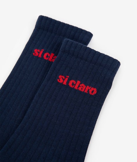 KAUF DICH GLÜCKLICH Socken Dunkelblau Si Claro aus Bio-Baumwolle