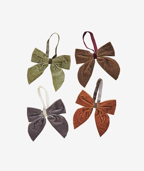 MADAM STOLTZ (4er-Set) Samt Schleifen Ornamente