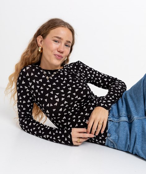 KAUF DICH GLÜCKLICH Longsleeve Hearts aus Viskose (LENZING™ ECOVERO™)