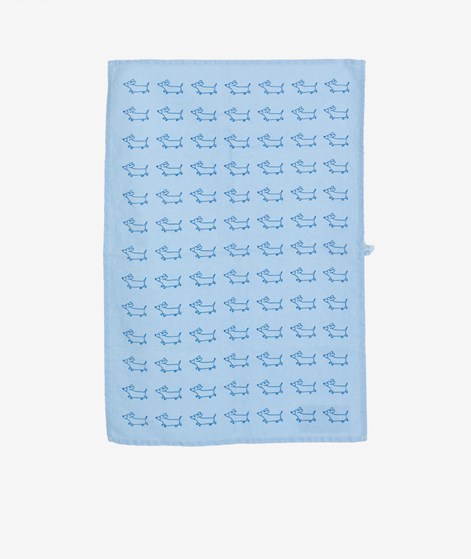 KAUF DICH GLÜCKLICH Küchentuch Dackel Blau aus Bio-Baumwolle