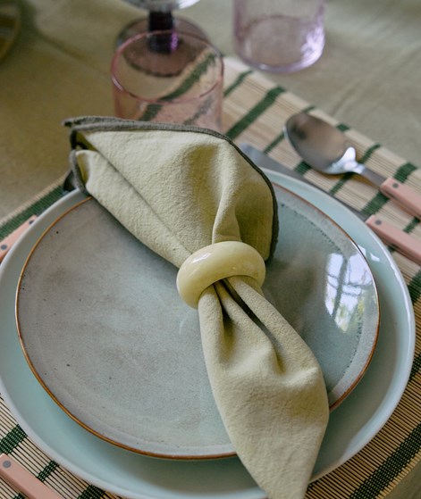 HKLIVING 4er-Set Serviettenringe mehrfarbig