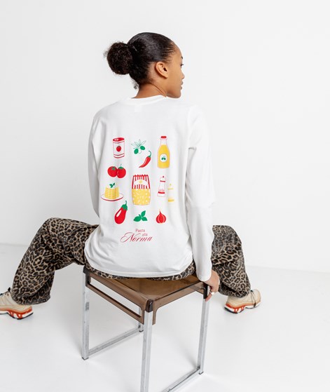 KAUF DICH GLÜCKLICH Longsleeve Pasta alla Norma aus Bio-Baumwolle