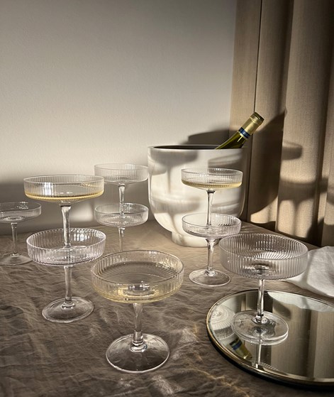 FERM LIVING Champagner Gläser 2er Set (Ø 10,5) farblos